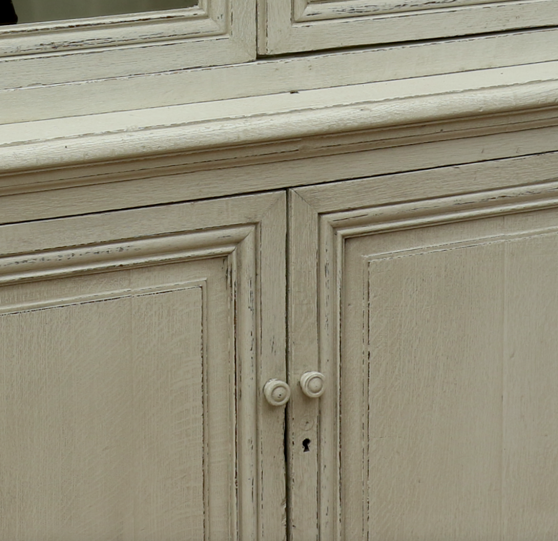 French Provincial Louis Philippe Cupboard and Bookcase